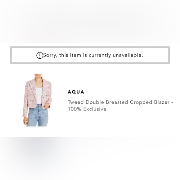 Aqua Tweed Double Breasted Cropped Blazer - Picture 10 of 10